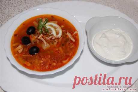 изумительно вкусная СОЛЯНКА с КОЛБАСОЙ .