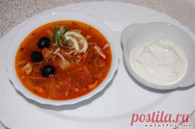 изумительно вкусная СОЛЯНКА с КОЛБАСОЙ .