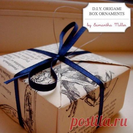 Упаковочная коробочка из бумаги или газеты