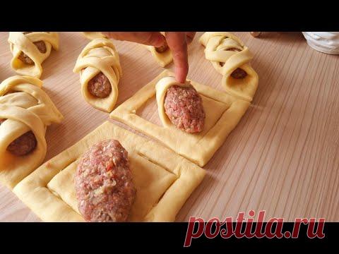 НЕ УСТАЮ ГОТОВИТЬ. Сочный воздушный булочки с мясом. ОХ КАКАЯ ВКУСНЯТИНА.МАЛО КТО ЗНАЕТ ЭТОТ СЕКРЕТ.