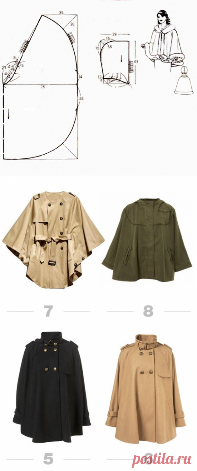 Шьём накидку. Выкройка. Модели.