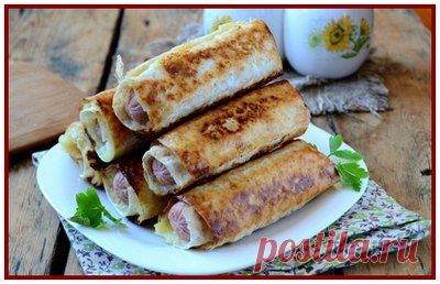 Сосиски в картофельно-сырной шубке