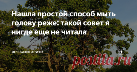 Нашла простой способ мыть голову реже: такой совет я нигде еще не читала Проблема жирной кожи головы в наше время знакома очень многим, есть много факторов, влияющих на это, включая медицинские. Сегодня я не буду сильно углубляться
