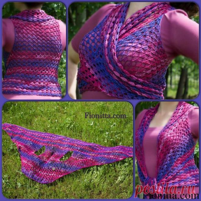 Шаль-кардиган-свитер - вязать лягушка