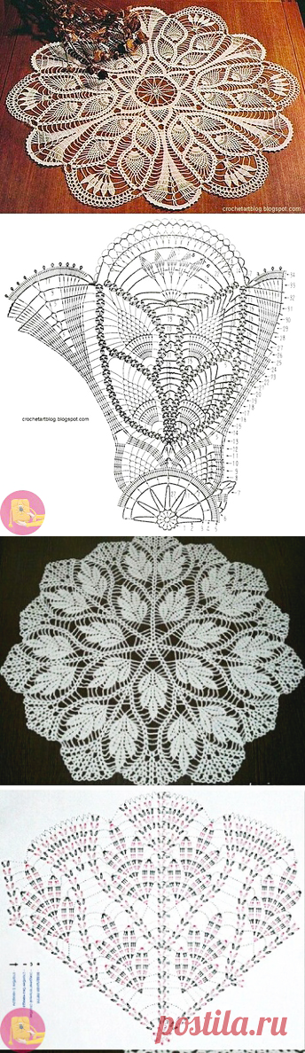 Салфетки крючком: подборка схем — Сделай сам, идеи для творчества - DIY Ideas