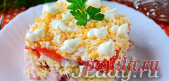 Салат “Минутный” — достойный конкурент “Шубе”и “Оливье” Салат очень понравится девушкам - он сытный, несмотря на то, что в не нет ни грамма вредной для фигуры картошки. Ингредиенты: ветчина - 200 г; твердый сыр - 80 г; помидоры - 150 г; яйца куриные - 2 шт.; легкий майонез - 150 г; соль по вкусу. Ветчину нарезать тонкими...