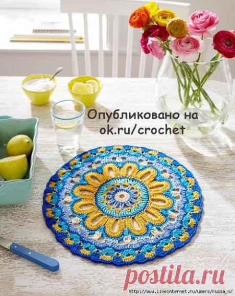 Салфетка крючком.
