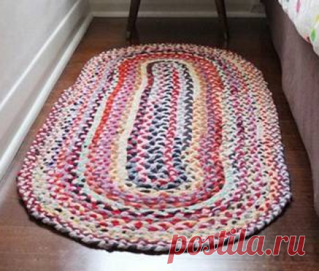 коврик из старых футболок