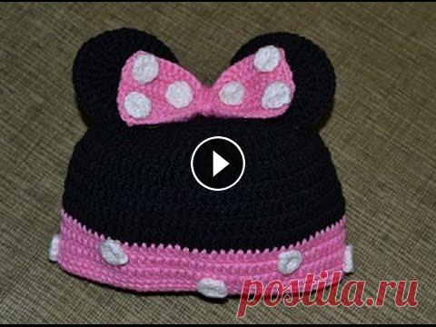 Шапочка микки мауса (beanie Mickey and mini mouse) Автор: Ольга Митусова Шапочка Микки Мауса (beanie Mickey and mini mouse) на шестимесячную девочку, выполнена крючком №1,5 из пряжи Alize lanagold. В в...