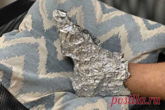 Оберните ступни фольгой и через несколько часов результат будет ошеломляющий! Это гениально!
