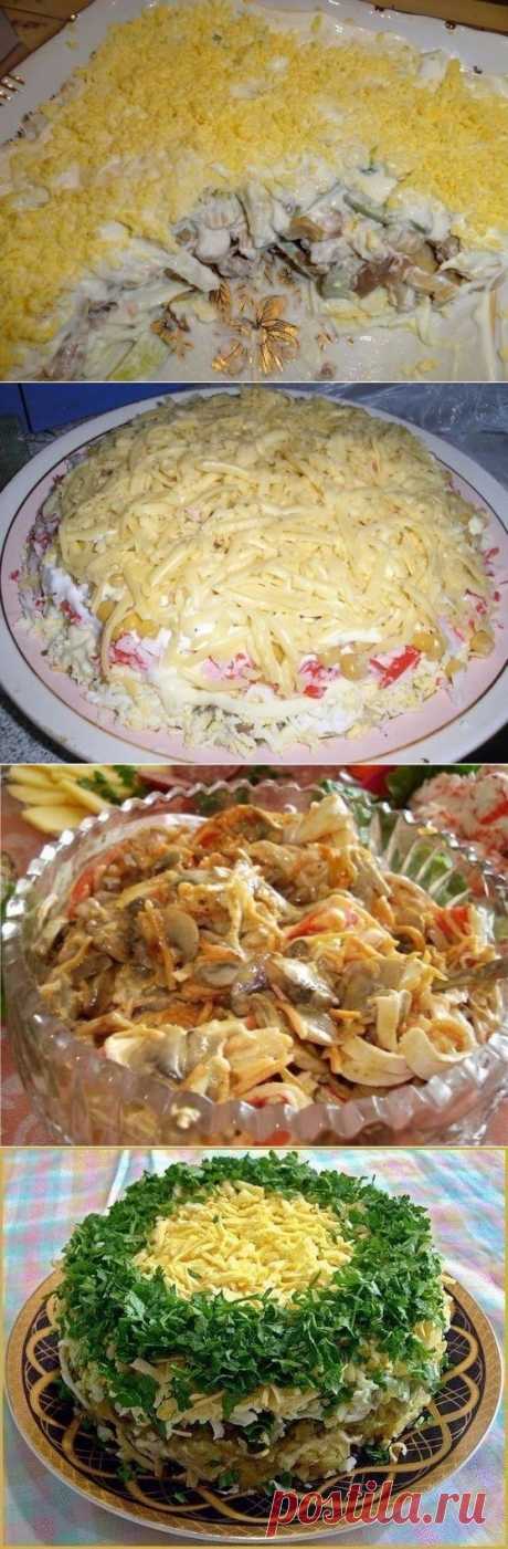 10 салатов с грибами