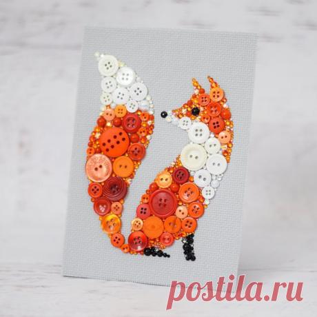 Коллажи из пуговиц😍 Вот это мастерство!