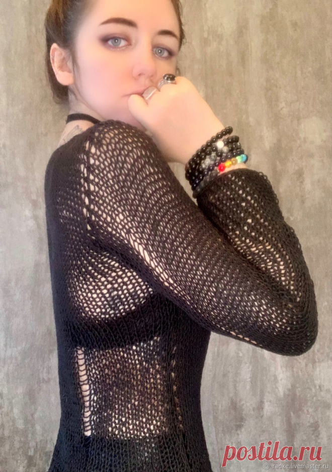 Джемпер с дырками и спущенными петлями в интернет-магазине Ярмарка Мастеров по цене 5450 ₽ – PHWNKRU | Джемперы, Екатеринбург - доставка по России