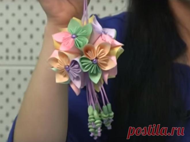 Кусудама - шар из цветов - Online Rukodelie