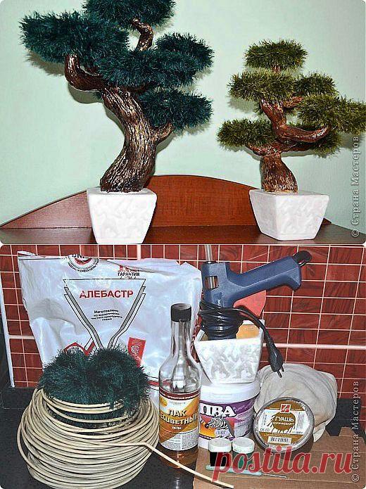 Бонсай из ниток "травка" | Страна Мастеров