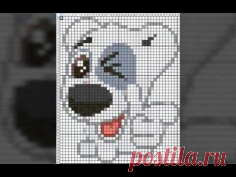 Схемы рисунков по клеточкам собаки