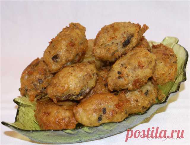 Пончики с грибами и рисом.