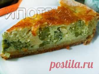 Киш с брокколи и брынзой