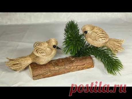 DIY jute birds. Such cool and simple crafts. Be sure to create them.