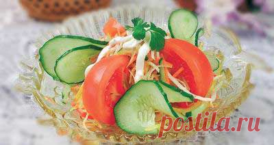 Салат из сырых овощей. - Рецепты - Доставка пиццы, обедов, суши, питьевой воды домой и в офис, банкет, кейтеринг, организация мероприятий в Петербурге