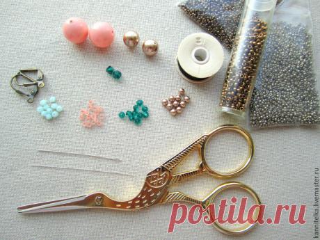 Плетём восточные серьги «Фергана» - Ярмарка Мастеров - ручная работа, handmade