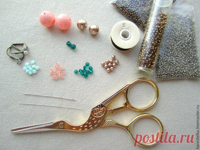 Плетём восточные серьги «Фергана» - Ярмарка Мастеров - ручная работа, handmade