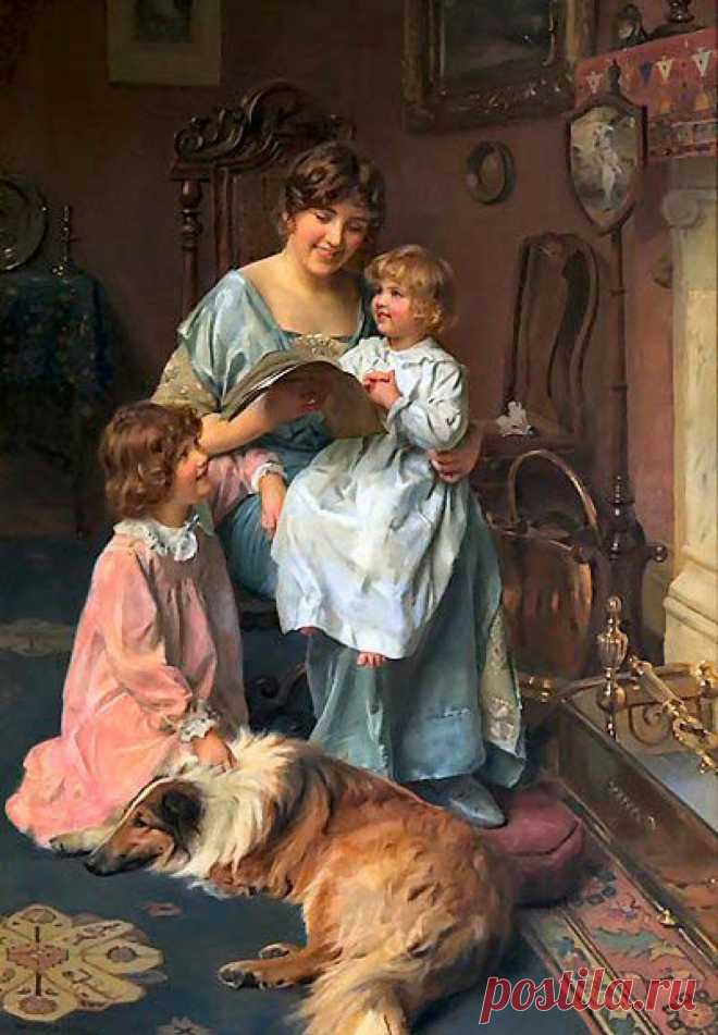 Я люблю свою собаку...Британский художник Arthur John Elsley (1860-1952)