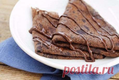 Шоколадные блинчики на молоке | Печем и варим