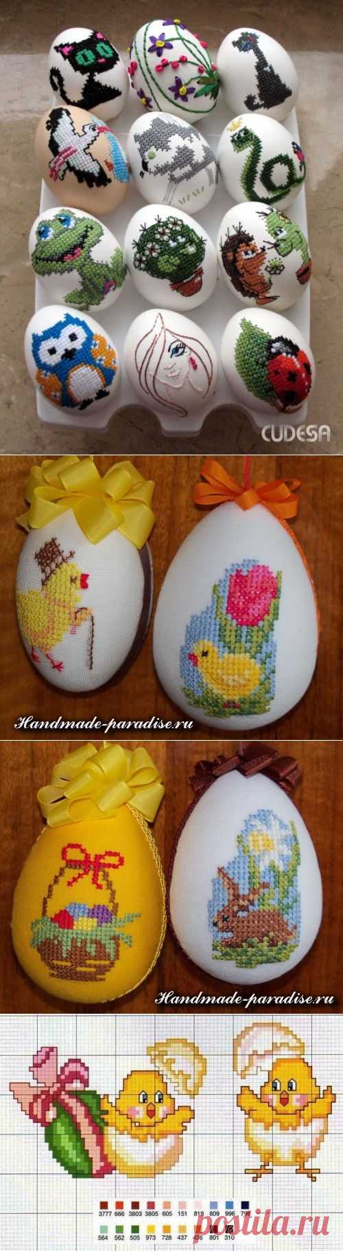 Схемы вышивки для пасхальных яиц - Handmade-Paradise