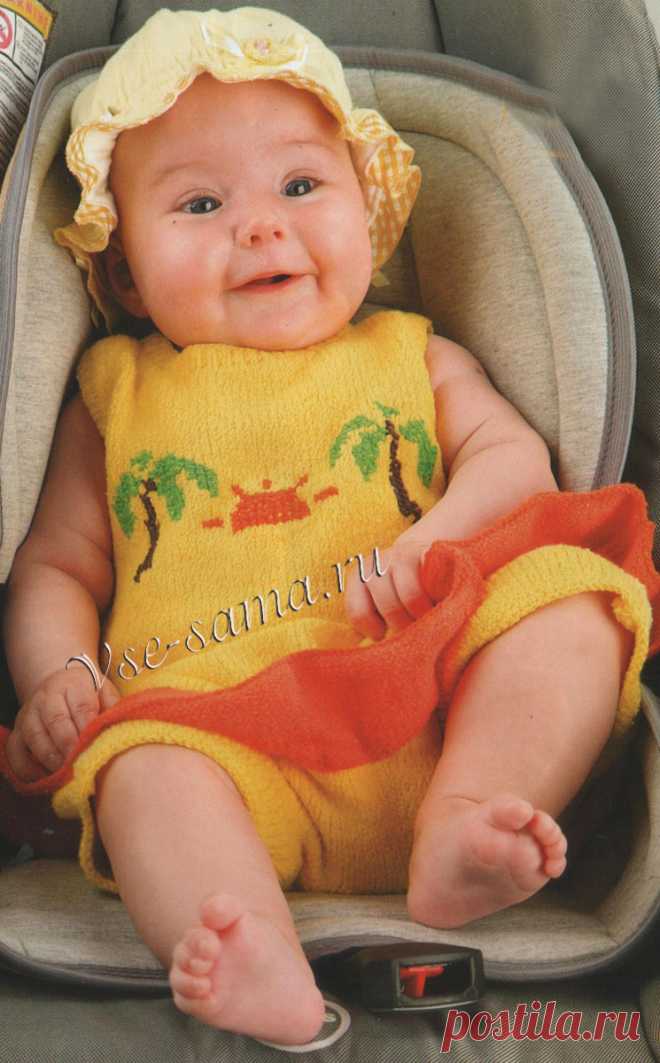 Песочник спицами с рисунком