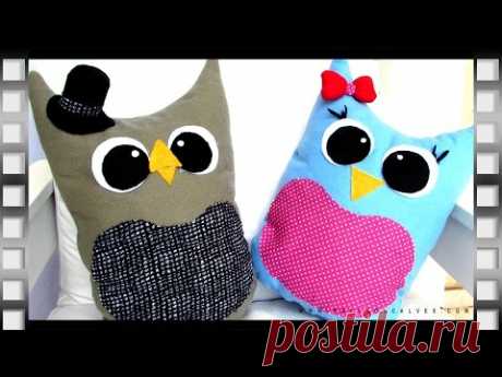 DIY Faça você mesma: Almofada decorativa coruja | Poly Gonçalves