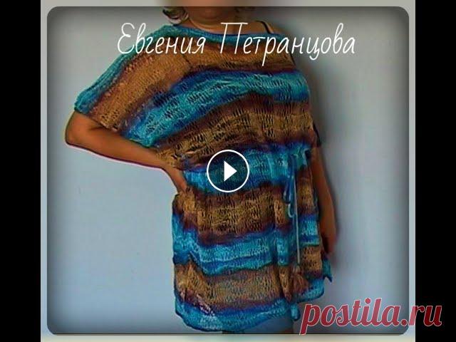 Ажурная летняя туника спицами Вам потребуется: микрофибра Ализе Дива - 300 гр, спицы №3, крючок №3 Туника связана на 50 - 52 рр в свободном облегании. Полый шнур спицами Подпишись ...