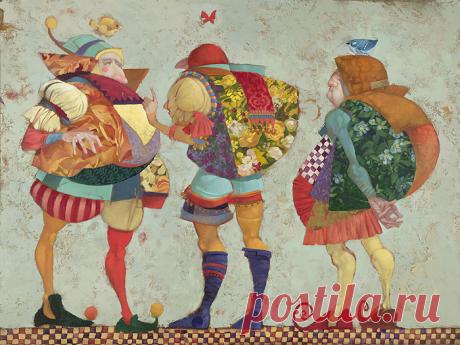 Джеймс К. Кристенсен - Три клоуна - ОГРАНИЧЕННОЕ ИЗДАНИЕ КАНВА