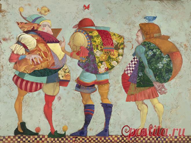 Джеймс К. Кристенсен - Три клоуна - ОГРАНИЧЕННОЕ ИЗДАНИЕ КАНВА