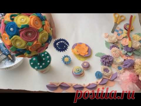 Цветы из фетра и лент своими руками на канале DIY/рукоделие