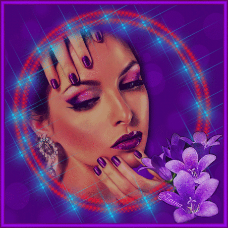 Девушка на сиреневом фоне - Девушки красивые - Анимация картинки