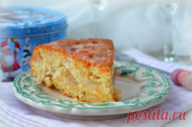 Яблочный пирог с заливкой для мультиварки