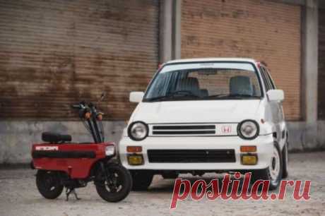 Honda City Turbo II со скутером Motocompo (17 фото) . Тут забавно !!!