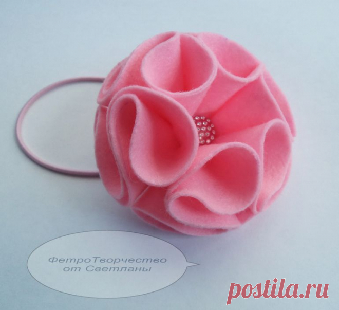 Делаем цветочки из фетра - Ярмарка Мастеров - ручная работа, handmade