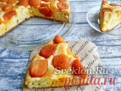 Пирог с абрикосами на кефире, рецепт с фото пошагово, очень вкусный