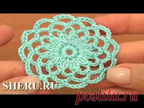 Crochet Circle Pattern Урок 10 часть 1 из 2 Вязание крючком мотивов — Яндекс.Видео