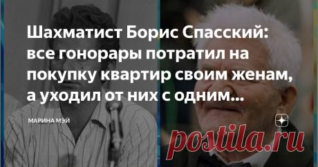 Шахматист Борис Спасский: все гонорары потратил на покупку квартир своим женам, а уходил от них с одним чемоданом Во времена СССР Борис был довольно известным шахматистом. Шахматы тогда пользовались большим успехом среди молодежи и среднего поколения, нежели сейчас. Поэтому чемпиона мира по шахматам Бориса Спасского знали многие.
Сейчас он уже довольно пожилой человек – ему 84 года. Живет он в Москве и не один, хотя в прошлом у Бориса три не очень удачных брака.
Борис Спас...