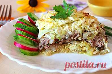 Рецепт: Запеканка из капусты с фаршем - пошаговый фото рецепт приготовления