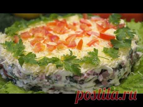 Потрясающе Вкусный САЛАТ ТОРТ.  Весь Секрет в заправке!