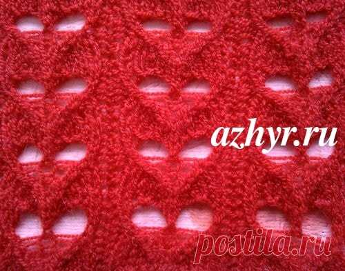 Ажуры спицами - образцы и схемы | АЖУР - схемы узоров