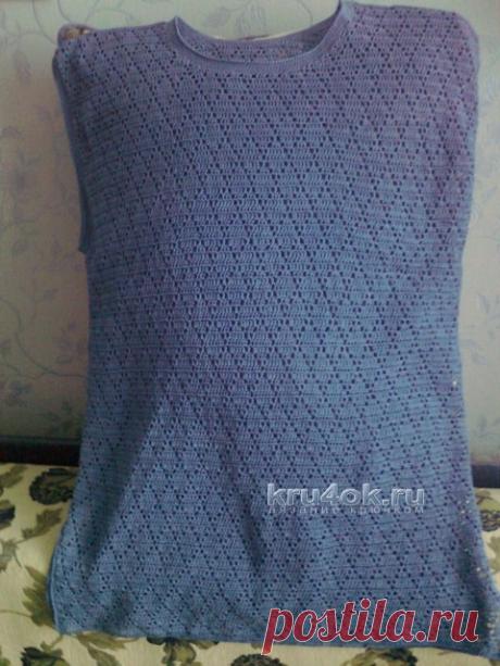 Мужская футболка крючком — работа Ольги