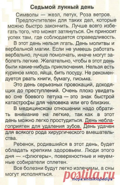 07 лунный день