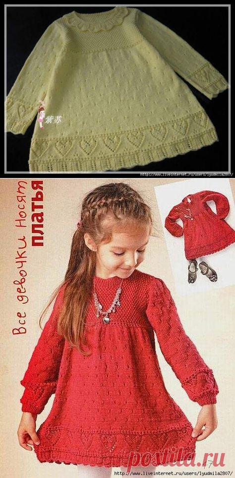 ПЛАТЬЕ С СЕРДЕЧКАМИ НА 3-4 ГОДА