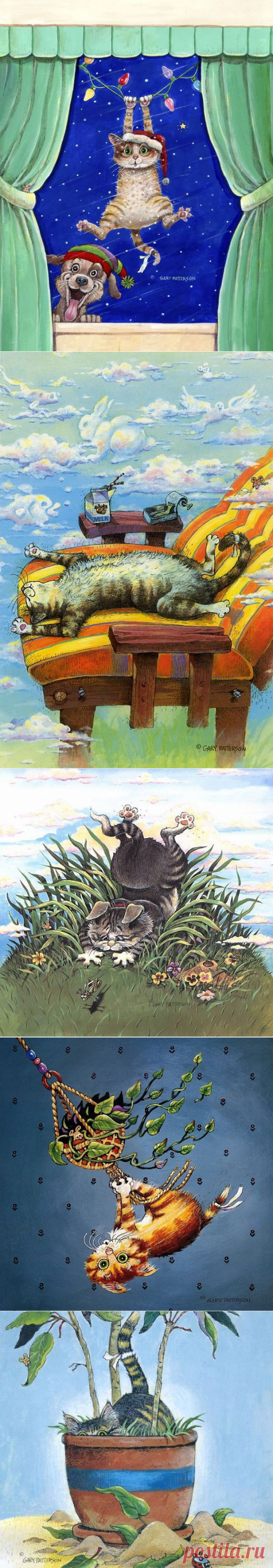 Что за кот такой прекрасный...Американский художник Gary Patterson (Гэри Паттерсон)