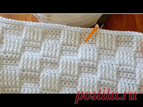 Отличный узор крючком для одеял, сумок и свитеров! Простое вязание крючком для начинающих
